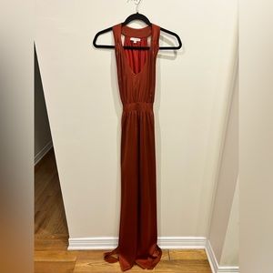 Women’s BalticBorn Rust Colored Long Satin Dress